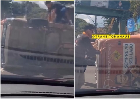 Táxi dog capota em avenida de Manaus