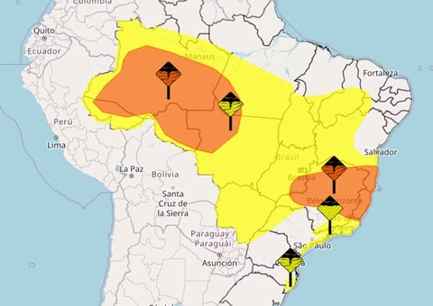 Inmet alerta para tempestades no Amazonas e outros estados