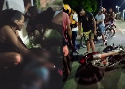 Vídeo: Motociclista fica ferido em grave acidente em Parintins