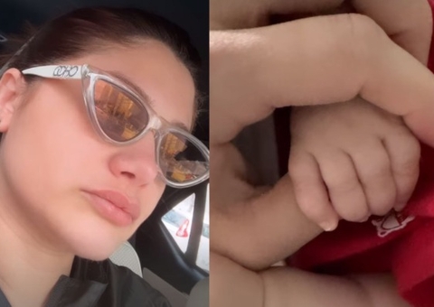 Mãe do filho de Zé Vaqueiro desabafa sobre piora na saúde do bebê, que tem síndrome de Patau