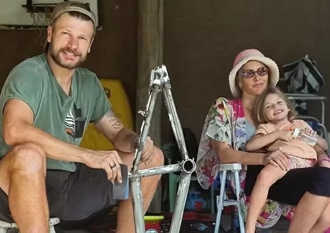 Rodrigo Hilbert constrói bicicleta para filha e web reage: 'gosta de nos humilhar'