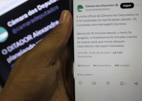 Twitter da Câmara dos Deputados é hackeado e publica ataques contra Moraes