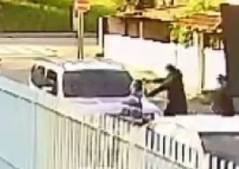 Vídeo mostra momento em que pai é executado a tiros ao deixar filho em creche