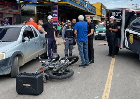 Motociclista tem cabeça esmagada por picape em grave acidente no Campos Sales