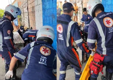 Homem é espancado e deixado para morrer em frente a borracharia no Novo Aleixo