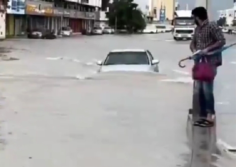 Chuva de ‘Semeadura de Nuvens’ deixa Dubai alagada; vídeo