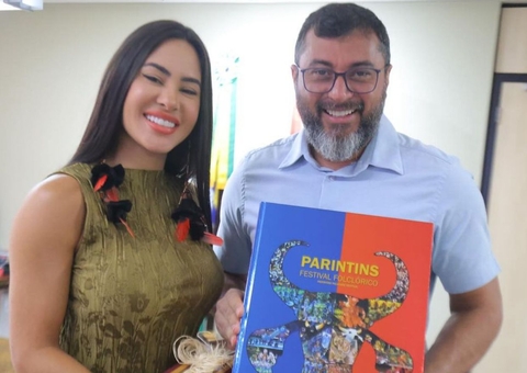 Wilson Lima parabeniza Isabelle por trajetória no BBB24 em visita da cunhã à sede do Governo