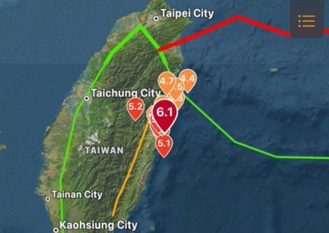 Novo terremoto abala Taiwan em menos de 20 dias