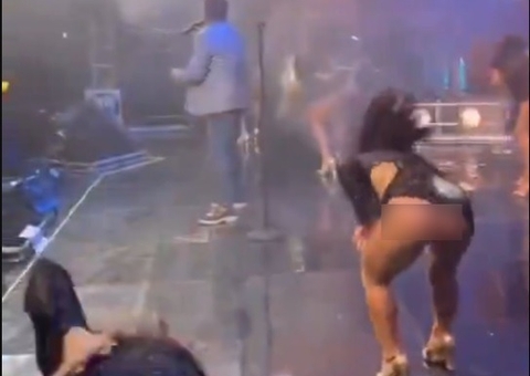 Sem calcinha? Bailarinas de Leonardo chamam atenção durante show; vídeo