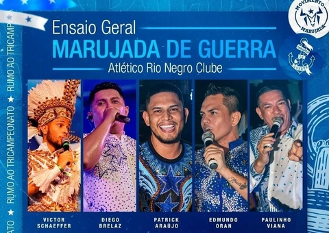 Marujada de Guerra faz ensaio em Manaus nesta sexta-feira