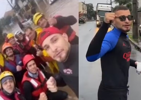 Barco com MC Gui afunda no RS e funkeiro é salvo por bombeiros 