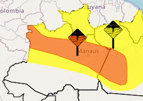 Inmet emite alerta de 'Perigo Potencial' de chuvas no Amazonas