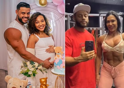 Personal de Gracyanne faz chá revelação com esposa e compartilha nome do bebê