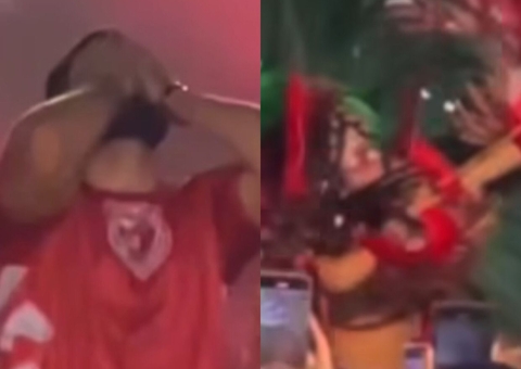 Matteus fica em êxtase com apresentação de Isabelle no Planeta Boi ; vídeos