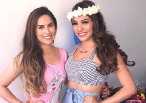 Valentina Cid, sinhazinha do Caprichoso, exalta Djidja Cardoso em homenagem