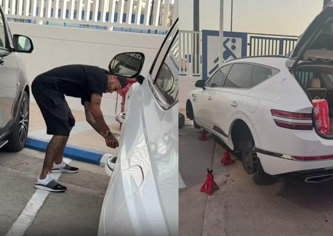 Neymar fura pneu de carro de amigo por “vingança”