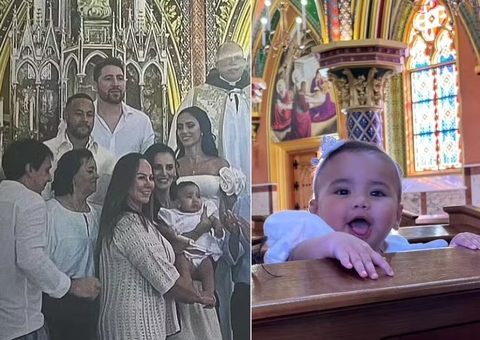 Neymar e Bruna Biancardi batizam Mavie em SP, veja fotos