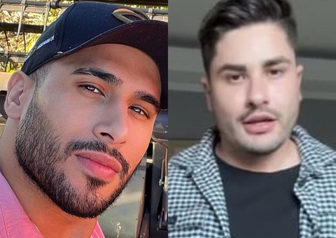 Ex acusa Lucas Souza de agressão e mostra rosto ensanguentado 