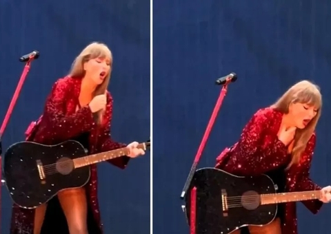Taylor Swift engole inseto durante show em Londres; vídeo