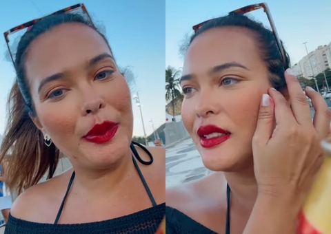 Geisy Arruda se revolta ao ser insultada por homem na praia: 'quase dei na cara dele'