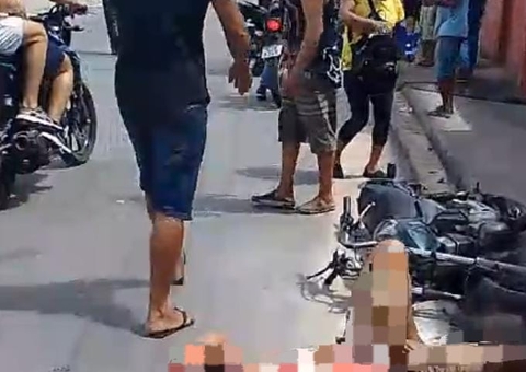 Motociclista quebra a cabeça ao bater em muro durante acidente em Manaus