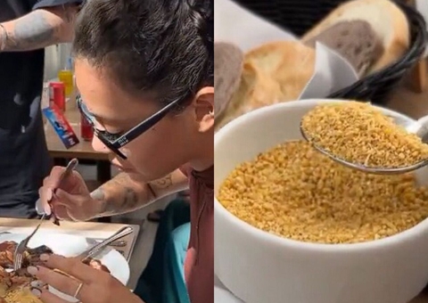 Tiktoker experimenta farinha do Uarini e diz que tem gosto de queijo