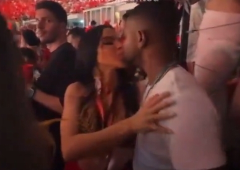 Davi dá beijo em sósia de Isabelle durante o festival e comemora: 'obrigada Deus'; vídeo