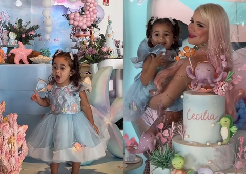 Sem a presença de Militão, Karoline comemora aniversário de 2 anos de Cecília