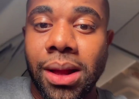 Ex-bbb Davi Brito relata sufoco durante voo para Manaus: "Tô me tremendo"