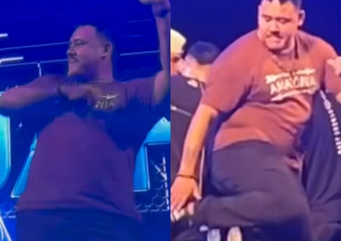 No Amazonas, ex-BBB Lucas Buda aprende a dançar o famoso 'forró de galeroso'