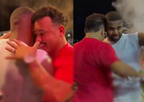 Rivais do BBB 24, Davi e Lucas Buda dançam agarradinhos em festa no Amazonas