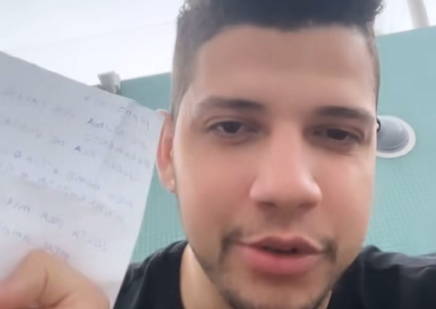Fã entrega bilhete com apelo para Nadson Ferinha em Manacapuru após trair esposa