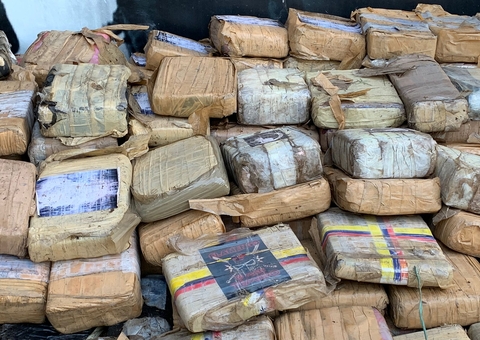 Carga de maconha avaliada em quase R$ 30 milhões é encontrada em matagal no Amazonas