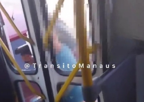 Homem aponta arma para motorista de ônibus em briga de trânsito em Manaus