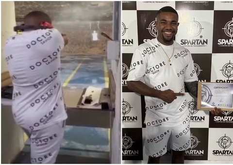 Ex-bbb Davi Brito polemiza ao postar vídeo em aula de tiro 