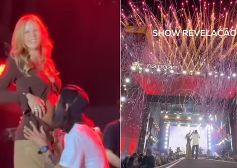 Pai pela terceira vez, Armandinho faz chá revelação em show 