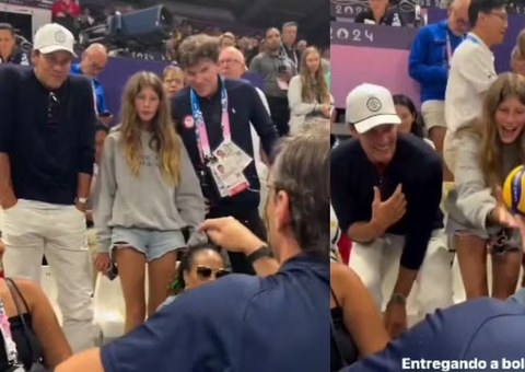 Filha de Gisele Bündchen ganha presente de Giba e agradece em português 