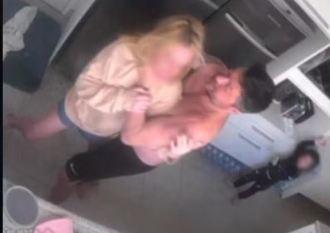 Vídeo: Empresário agride esposa na frente da filha de três anos