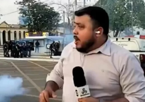 Repórter da Rede Amazônica fica no meio de tiroteio em transmissão ao vivo no Amazonas