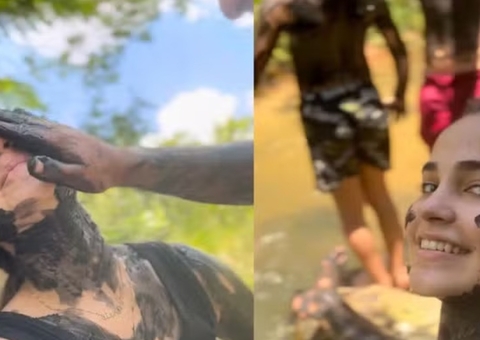 Família viraliza após passar cocô de animal no corpo achando que era argila