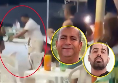 Vídeo mostra PM matando ex-sogro em praça na frente da família