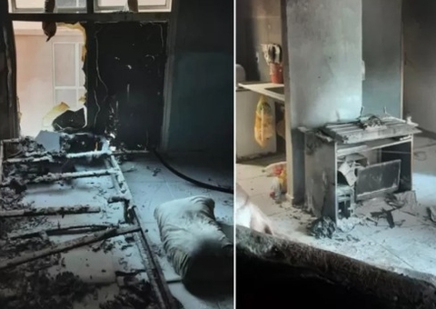 Homem inconformado com separação incendeia apartamento com filhos dentro