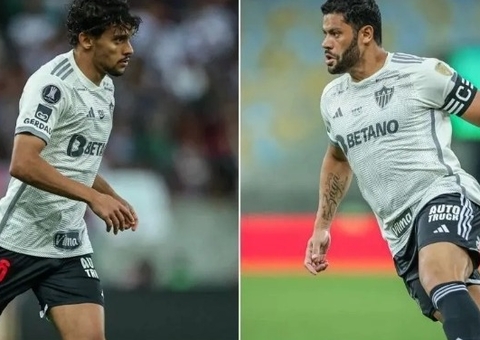 Hulk e Scarpa discutem durante jogo do Atlético-MG contra o Fluminense