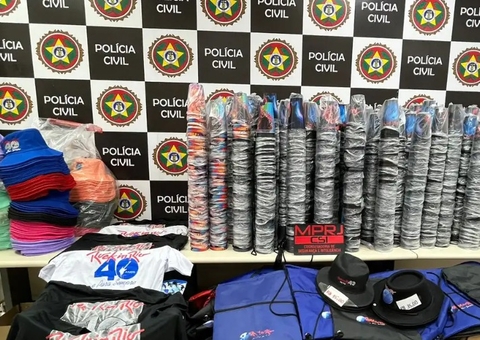 Ação apreende duas toneladas de produtos falsos com marca Rock in Rio