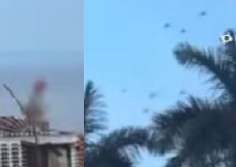 Homem solta fogos de artifício para espantar periquitos no Amazonas; vídeo viraliza 