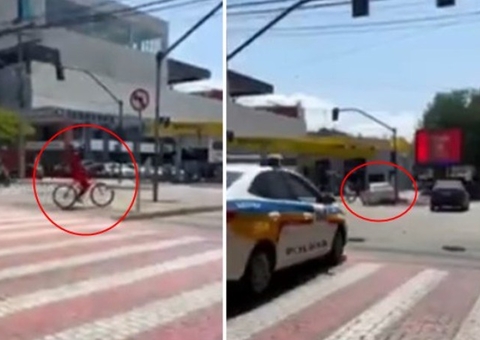Preso foge de bicicleta após audiência de custódia e é atropelado por PM