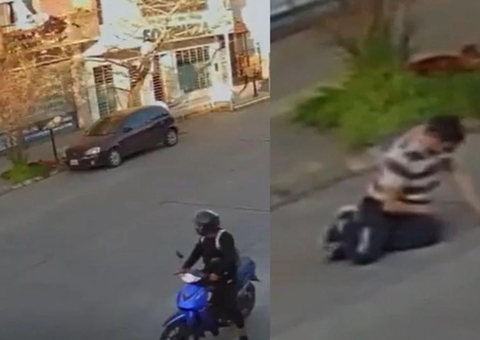 Entregador pula de varanda para evitar roubo de moto