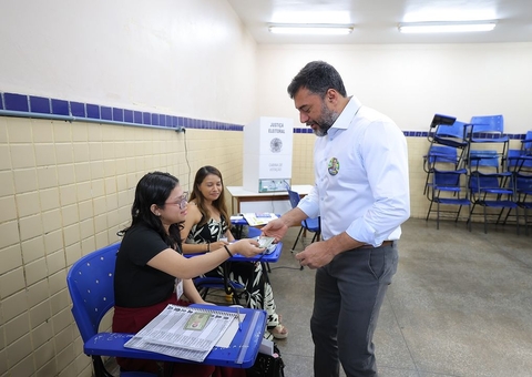 Governador Wilson Lima vota e reafirma apoio a candidato em Manaus