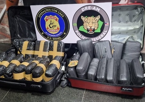 Grupo é preso no aeroporto de Manaus tentando levar mais de 50kg de drogas para SP