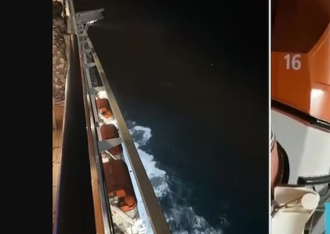 Mulher morre após cair no mar durante cruzeiro